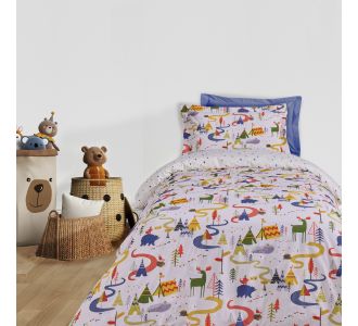 DAS KIDS ΣΕΤ ΣΕΝΤΟΝΙΑ ΜΟΝΑ 4927 BLUE, GREEN, WHITE |  Σεντόνια Παιδικά στο espiti