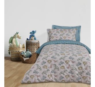 DAS KIDS ΣΕΤ ΣΕΝΤΟΝΙΑ ΜΟΝΑ 4930 BLUE, GREY |  Σεντόνια Παιδικά στο espiti