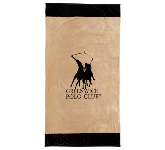 GREENWICH POLO CLUB ΠΕΤΣΕΤΑ ΘΑΛΑΣΣΗΣ 90Χ170 4046 BLACK, TAUPE |  Πετσέτες Θαλάσσης στο espiti