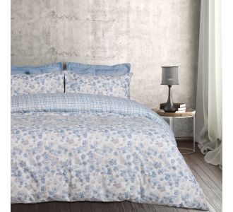 DAS HOME ΣΕΤ ΠΑΠΛΩΜΑΤΟΘΗΚΗ ΥΠΕΡΔΙΠΛΗ HAPPY FLANNEL 9637 BLUE, TAUPE |  Παπλωματοθήκες Υπέρδιπλες στο espiti