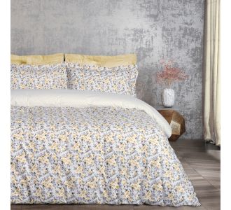 DAS HOME ΣΕΤ ΠΑΠΛΩΜΑΤΟΘΗΚΗ ΜΟΝΗ HAPPY 9650 GREY, IVORY |  Παπλωματοθήκες Υπέρδιπλες στο espiti