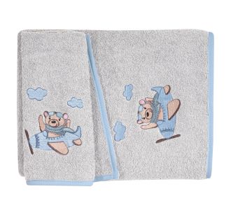 GREENWICH POLO CLUB ΣΕΤ ΠΕΤΣΕΤΕΣ ΒΑΒΥ 8851 BLUE, GREY |  Βρεφικές πετσέτες στο espiti