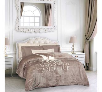 GREENWICH POLO CLUB ΚΟΥΒΕΡΤΑ FLEECE ΥΠΕΡΔΙΠΛH 3490 TAUPE |  Κουβέρτες Βελουτέ Υπέρδιπλες στο espiti