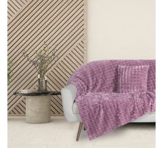 DAS HOME ΚΟΥΒΕΡΤΑ FLEECE 130Χ170 1358 DUSTY PURPLE |  Κουβέρτες Καναπέ στο espiti