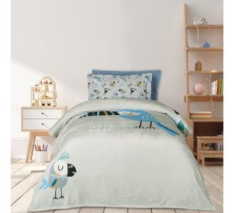 DAS KIDS ΚΟΥΒΕΡΤΑ FLEECE 160Χ220 4914 BLUE, GREY, MINT |  Κουβέρτες Παιδικές στο espiti