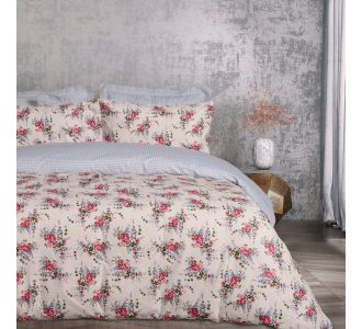 DAS HOME ΣΕΤ ΣΕΝΤΟΝΙΑ ΜΟΝΑ HAPPY 9647 BEIGE, BLUE, PINK |  Σεντόνια Υπέρδιπλα / King Size στο espiti