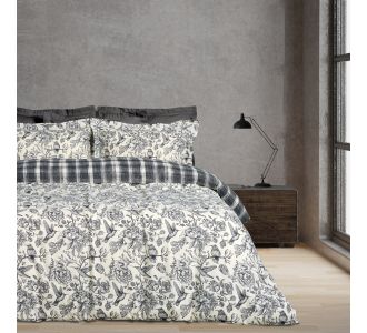 DAS HOME ΣΕΤ ΣΕΝΤΟΝΙΑ ΜΟΝΑ HAPPY 9648 BLACK, CREAM |  Σεντόνια Υπέρδιπλα / King Size στο espiti