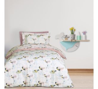 DAS KIDS ΣΕΤ ΠΑΠΛΩΜΑΤΟΘΗΚΗ ΜΟΝΗ 4915 LIGHT BLUE, MINT, PINK |  Παπλωματοθήκες Παιδικές στο espiti