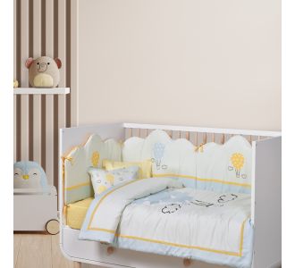 DAS BABY ΚΟΥΒΕΡΛΙ FUN 4880 ΓΑΛΑΖΙΟ, ΚΙΤΡΙΝΟ, ΜΕΝΤΑ |  Βρεφικό κουβερλί στο espiti