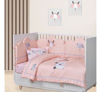 DAS BABY ΚΟΥΒΕΡΛΙ FUN 4878 ΓΚΡΙ, ΛΕΥΚΟ, ΡΟΖ |  Βρεφικό κουβερλί στο espiti