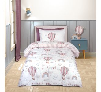 GREENWICH POLO CLUB ΣΕΤ ΠΑΠΛΩΜΑΤΟΘΗΚΗ ΜΟΝΗ 8841 NUDE, ΛΕΥΚΟ, ΡΟΖ |  Παπλωματοθήκες Παιδικές στο espiti