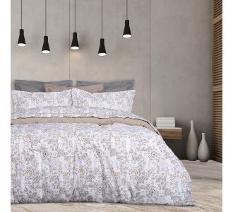 DAS HOME ΣΕΤ ΣΕΝΤΟΝΙΑ ΜΟΝΑ DAILY 9624 GREY, TAUPE, WHITE |  Σεντόνια Υπέρδιπλα / King Size στο espiti