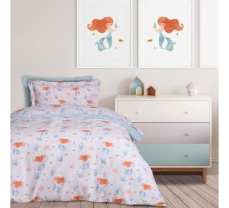 DAS KIDS ΣΕΤ ΠΑΠΛΩΜΑΤΟΘΗΚΗ ΜΟΝΗ 4876 ΛΙΛΑ, ΜΕΝΤΑ, ΡΟΖ |  Παπλωματοθήκες Παιδικές στο espiti