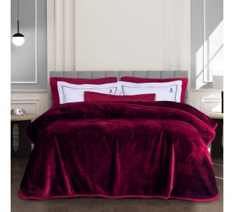 GREENWICH POLO CLUB ΚΟΥΒΕΡΤΑ VELOUR ΜΟΝΗ ESSENTIAL 3438 ΜΠΟΡΝΤΩ |  Κουβέρτες Βελουτέ Υπέρδιπλες στο espiti