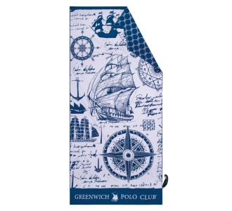 GREENWICH POLO CLUB ΠΕΤΣΕΤΑ ΘΑΛΑΣΣΗΣ 80Χ170 3909 BLUE, TAUPE |  Πετσέτες Θαλάσσης στο espiti
