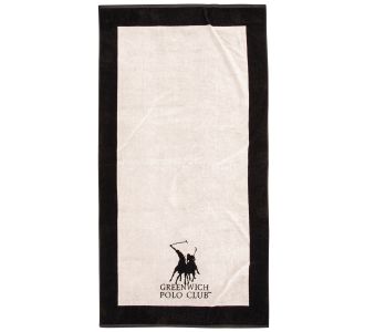 GREENWICH POLO CLUB ΠΕΤΣΕΤΑ ΘΑΛΑΣΣΗΣ 90Χ180 3858 BLACK, ECRU |  Πετσέτες Θαλάσσης στο espiti