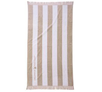 GREENWICH POLO CLUB ΠΕΤΣΕΤΑ ΘΑΛΑΣΣΗΣ 90Χ170 3729 TAUPE, WHITE |  Πετσέτες Θαλάσσης στο espiti