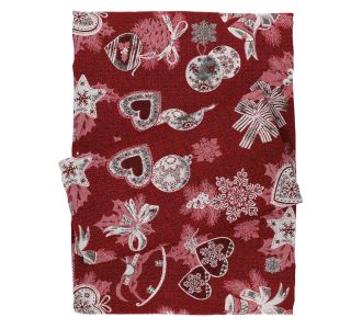 DAS HOME CHRISTMAS ΤΡΑΠΕΖΟΜΑΝΤΗΛΟ 140Χ180 0626 ΚΟΚΚΙΝΟ, ΜΠΕΖ |  Χριστουγεννιάτικα Τραπεζομάντηλα  στο espiti