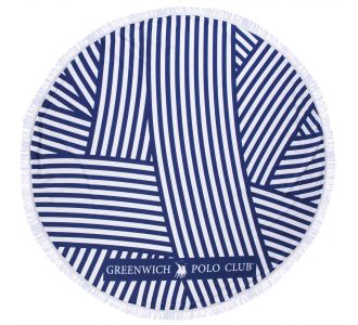 GREENWICH POLO CLUB ΠΕΤΣΕΤΑ ΣΤΡΟΓΓΥΛΗ ΘΑΛΑΣΣΗΣ 3688 BLUE, WHITE |  Πετσέτες Θαλάσσης στο espiti