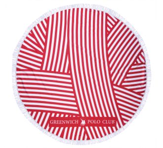 GREENWICH POLO CLUB ΠΕΤΣΕΤΑ ΣΤΡΟΓΓΥΛΗ ΘΑΛΑΣΣΗΣ 3689 RED, WHITE |  Πετσέτες Θαλάσσης στο espiti