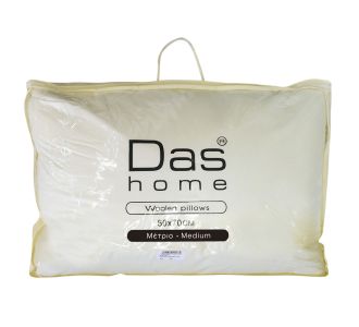 DAS HOME ΜΑΞΙΛΑΡΙ ΜΑΛΛΙΝΟ 50Χ70 1020 ECRU |  Μαξιλάρια Υπνου στο espiti