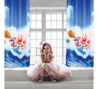 DAS KIDS 2122 ΚΟΥΡΤΙΝΑ-ΚΡΙΚΟΥΣ 140Χ280 ΜΠΛΕ, ΣΙΕΛ, ΣΟΜΟΝ |  Ετοιμες παιδικές κουρτίνες στο espiti