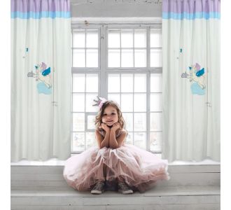 DAS BABY 6463 ΚΟΥΡΤΙΝΑ-ΚΡΙΚΟΥΣ 140Χ260 ΚΡΕΜ, ΡΟΖ |  Ετοιμες παιδικές κουρτίνες στο espiti