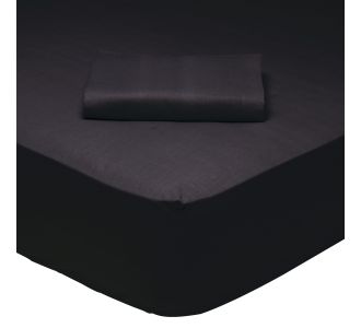 DAS HOME 1015 ΣΕΝΤΟΝΙ ΥΠΕΡΔΙΠΛΟ ΜΕ ΛΑΣΤΙΧΟ BLACK BLACK |  Σεντόνια Υπέρδιπλα / King Size στο espiti