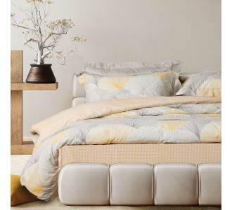 DAS HOME ΣΕΤ ΠΑΠΛΩΜΑΤΟΘΗΚΗ ΥΠΕΡΔΙΠΛΗ HAPPY 9685 GREY, OCHRE |  Παπλωματοθήκες Υπέρδιπλες στο espiti