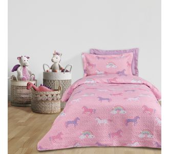DAS KIDS ΚΟΥΒΕΡΛΙ ΜΟΝΟ 4929 PINK, PURPLE |  Κουβερλί Παιδικά στο espiti