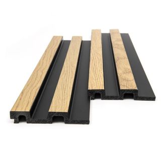 PS PANEL  ΜΕ 3D ΠΗΧΑΚΙΑ F4 RESIDENCE 21/122 mm  NAT.OAK/BLACK NewPlan - NewPlan |  Διακόσμηση τοίχου στο espiti