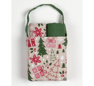 Χριστουγεννιάτικο σετ 2 τεμαχίων σε τσαντάκι (40cm x 65cm) BS85116 5206978167492 SilkFashion |  Χριστουγεννιάτικα Διακοσμητικά στο espiti