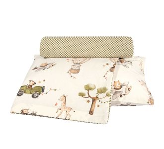 GREENWICH POLO CLUB ΣΕΤ ΣΕΝΤΟΝΙΑ ΚΟΥΝΙΑΣ ESSENTIAL 8860 IVORY, OLIVE GREEN |  Βρεφικά Σεντόνια στο espiti