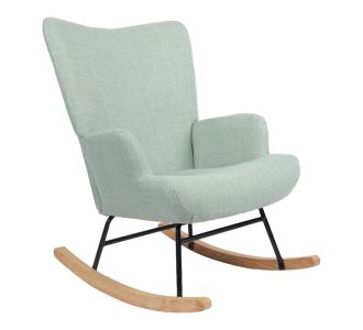 Κουνιστή πολυθρόνα Jianna pakoworld μέντα ύφασμα με πόδι σε φυσική απόχρωση 79x64x89εκ |  Πολυθρόνες σαλονιού στο espiti