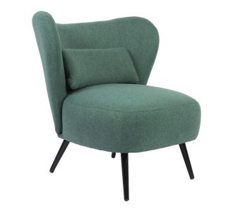 Πολυθρόνα Nagreta pakoworld πράσινο ύφασμα με μεταλλικό πόδι σε μαύρη απόχρωση 77x73x74εκ |  Πολυθρόνες σαλονιού στο espiti