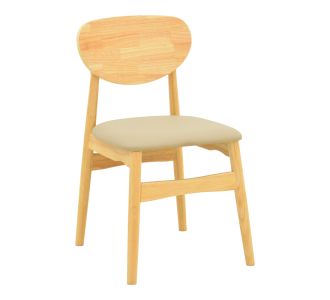 Καρέκλα Cardith pakoworld rubberwood-plywood σε φυσική απόχρωση-pu μπεζ 48x51x78εκ |  Καρέκλες στο espiti