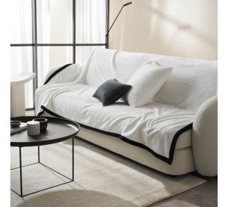 Ριχτάρι Πολυθρόνας 180x180cm GOFIS HOME   Cold White/Blue Black 109/16 |  Ριχτάρια στο espiti