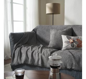 Ριχτάρι Πολυθρόνας 180x180cm GOFIS HOME  Ink Grey 146/15 |  Ριχτάρια στο espiti