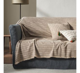 Ριχτάρι Πολυθρόνας 180x180cm GOFIS HOME  Beige 148/06 |  Ριχτάρια στο espiti