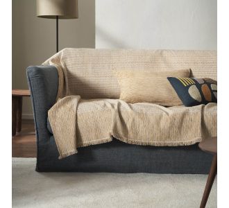 Ριχτάρι Τριθέσιου 180x310cm GOFIS HOME  Leaf Gold 160/04 |  Ριχτάρια στο espiti