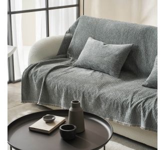 Ριχτάρι Διθέσιου 180x250cm GOFIS HOME  Weed Grey 184/07 |  Ριχτάρια στο espiti