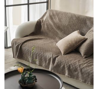 Ριχτάρι Πολυθρόνας 180x175cm GOFIS HOME  Brown 184/13 |  Ριχτάρια στο espiti