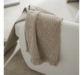 Ριχτάρι Τριθέσιου 180x300cm GOFIS HOME  Beige 184/06 |  Ριχτάρια στο espiti