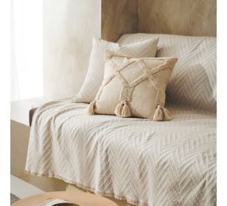 Ριχτάρι Τετραθέσιου 180x350cm GOFIS HOME  Ori Natural Beige 401/06 |  Ριχτάρια στο espiti