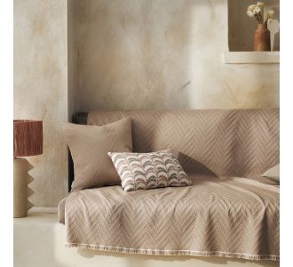 Ριχτάρι Πολυθρόνας 180x180cm GOFIS HOME  Ori Hemp Beige 401/21 |  Ριχτάρια στο espiti