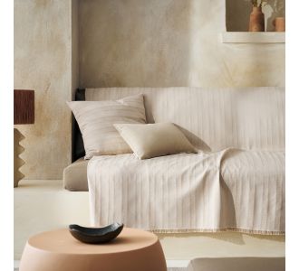 Ριχτάρι Διθέσιου 180x250cm GOFIS HOME  Laurel Hemp Beige 731/04 |  Ριχτάρια στο espiti