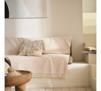 Ριχτάρι extra large Τριθέσιου 220x300cm GOFIS HOME  Mewa Wet Sand Beige 182 |  Ριχτάρια στο espiti