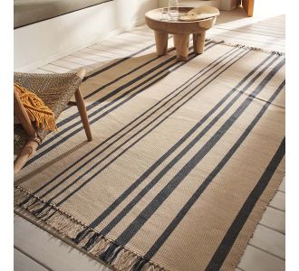 Χαλί  160x230cm GOFIS HOME  Harlow  Beige /  Graphite black 312 |  Χαλιά Καλοκαιρινά-Ψάθινα στο espiti