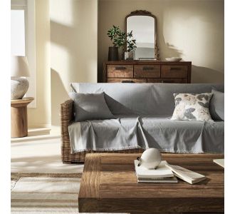 Ριχτάρι Τετραθέσιου 170x350cm GOFIS HOME  Rukia Sky Grey /Water Grey 269 |  Ριχτάρια στο espiti