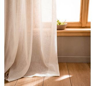 Κουρτίνα με τρουκς 200x280cm GOFIS HOME  Combe Beige 502/06 |  Ετοιμες μονοχρωμες κουρτίνες στο espiti